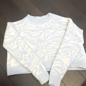 Fuzzy Cropped Retro Swirl Sweater Women’s